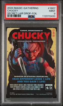 2024 MTG SECRET LAIR DROP FOIL #1807 CHUCKY PSA 9 - Image 1