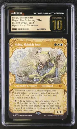 HELGA, SKITTISH SEER Bloomburrow Showcase Mythic CGC 10 MTG [Nostalgium] - Image 1