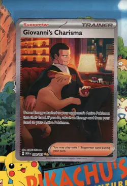 Pokemon TCG Giovanni's Charisma 204/165 Pokemon 151 Full Art Ultra Rare NM/M - Image 1