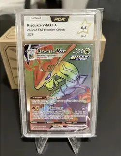 Rayquaza VMAX FA Rainbow 217/203 Evolution Celeste Neuf PCA PSA Carte Pokemon - Image 1