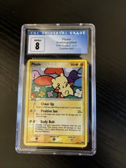 Plusle - CGC 8 NEAR MINT 5/17 Pop Series 3 Holo Rare Pokemon 2006 - Image 1