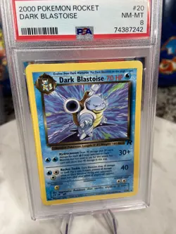 2000 Pokemon Rocket - Dark Blastoise #20 - PSA 8 NM-MT 20/82 - Image 1