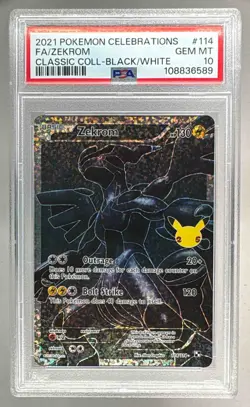 108836589 Zekrom 2021 Pokemon Sword & Shield Celebrations Classic 114 PSA 10 - Image 1