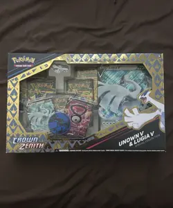 Pokemon TCG Crown Zenith Lugia v & Unown v Special Collection Sealed - Image 1