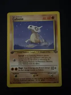 Pokemon TCG Cubone Jungle 50/64 Regular 1st Edition Common LP - Image 1