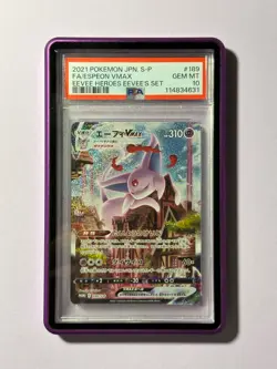 Pokemon Espeon VMAX 189/S-P Alt Art Japanese Promo Eevee Heroes PSA 10 GEM MINT - Image 1