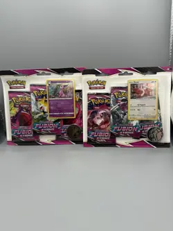 Pokemon TCG Sword & Shield Fusion Strike 3-Pack Blister Eevee & Espeon Set Of 2 - Image 1