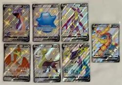 (7) Pokemon SV Shining Fates Shiny Full Art Holo Lot - Lapras Ditto Toxtricity + - Image 1