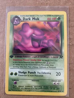 Pokemon TCG Dark Muk Rocket 41/82 1st Edition Never Played Near Mint - Image 1
