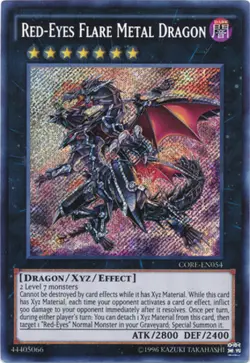 Lightly Played Red-Eyes Flare Metal Dragon - CORE-EN054 - Secret Rare - Unlimite - Image 1