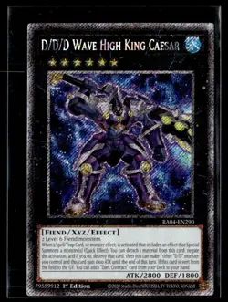 2025 YuGiOh Quarter Century Stampede QCSR 1st Edition D/D/D Wave High King - Image 1