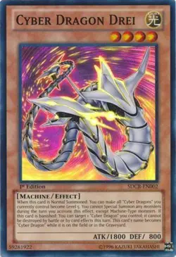 Cyber Dragon Drei - SDCR-EN002 - Super Rare - 1st Edition x1 - Lightly Played - Image 1