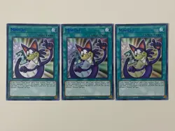 Yugioh - Mimicat x 3 - 1st Edition Ultra Rare Blue NM - Free Holo Card A - Image 1