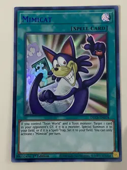 Yugioh - Mimicat x 3 - 1st Edition Ultra Rare Blue NM - Free Holo Card A - Image 4