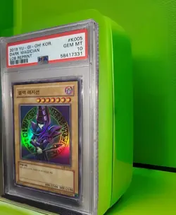 YuGiOh PSA 10 Gem Mint Dark Magician Ultra Rare K005 LOB 2019 Reprint Korean - Image 1