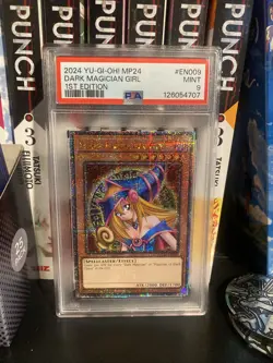 Yu-Gi-Oh! PSA 9 Dark Magician Girl MP24-EN009 25TH Quarter Century Rare - Image 1