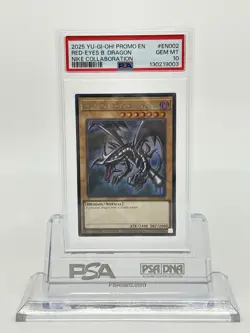 PSA 10 Yugioh Red-Eyes Black Dragon Nike Worlds Promo NKC1-EN002 Collaboration - Image 1