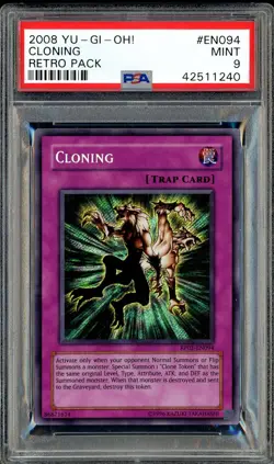 2008 Yu-Gi-Oh! Retro Pack #EN094 Cloning PSA 9 MINT - Image 1