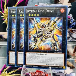 3x Yugioh Playset Ryzeal Duo Drive MP25-EN439 Common 1st Ed Near Mint - Image 1