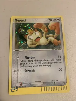 Meowth Promo 013 e-Series Nintendo Pokemon Card Holo Foil Rare HP - Image 1