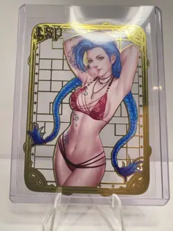 Jinx - League of Legends Goddess Story Waifu Metal Card Serial # 095/100 - Image 1