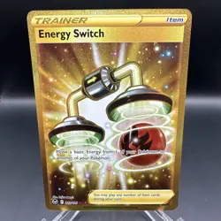 Energy Switch 212/195 Silver Tempest Gold Secret Rare Holo Pokemon Card NM - Image 1