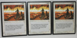 FIRE AND BRIMSTONE X3 MAGIC THE GATHERING THE DARK 1994 VINTAGE MTG CARD #419 - Image 1