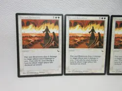 FIRE AND BRIMSTONE X3 MAGIC THE GATHERING THE DARK 1994 VINTAGE MTG CARD #419 - Image 3