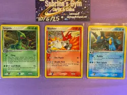 Sceptile Blaziken Swampert Holo Pop Series 1 Promo Rare Pokemon Cards - Image 1