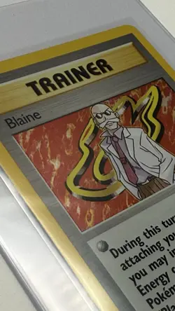 Pokemon TCG Blaine Trainer Gym Challenge Holo Card 17/132 Unlimited Rare NM - Image 2