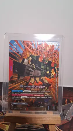 GUNDAM TCG CARD GAME BUSTER GUNDAM GD01-046 LR+ HOIL FOIL ENGLISH NEWTYPE RISING - Image 1