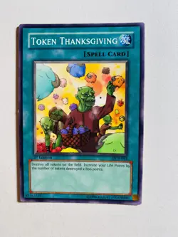 YU-GI-OH! 1ST EDITION TOKEN THANKSGIVING NM-MT CARD - Image 1