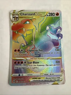 Pokemon TCG Charizard VSTAR Holo Card Brilliant Stars 174/172 Secret Rare - Image 1