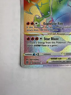 Pokemon TCG Charizard VSTAR Holo Card Brilliant Stars 174/172 Secret Rare - Image 5