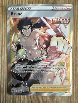 Bruno - 158/163 - Pokemon Battle Styles Sword & Shield Full Art Rare Card NM - Image 1