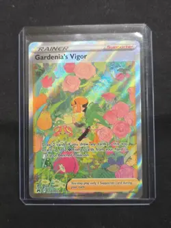 Pokemon TCG Card Crown Zenith Gardenia's Vigor GG61/70 Full Art Trainer NM RARE - Image 1