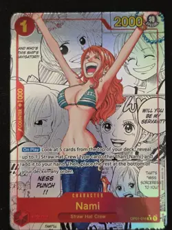 Nami Manga Alt Art OP01-016 One Piece Card Game PRB-01 Premium Booster - Image 1