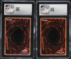 Yugioh Dark Magician and Dark Magician Girl Card Set PSA CGC 9.5 10 GEM MINT - Image 2