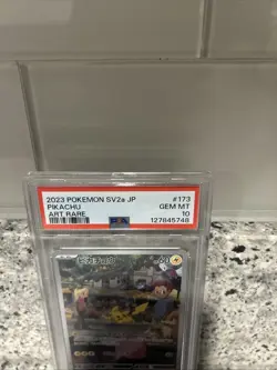 PSA 10 GEM MINT Pikachu 173/165 AR Art Rare Pokemon Card 151 Japanese SV2a - Image 2