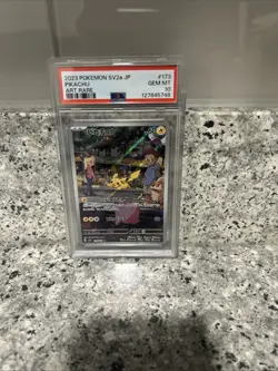 PSA 10 GEM MINT Pikachu 173/165 AR Art Rare Pokemon Card 151 Japanese SV2a - Image 3