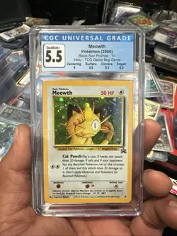 Meowth Holo CGC 5.5 Black Star Promo 10 Game Boy Pokemon 2000 Rare Vintage Card - Image 1