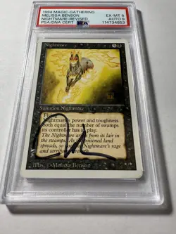 1994 MTG NIGHTMARE Autographed PSA 6 EX-MT Card PSA 10 Auto - Image 1