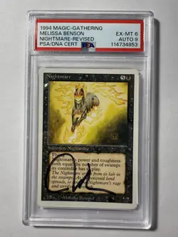 1994 MTG NIGHTMARE Autographed PSA 6 EX-MT Card PSA 10 Auto - Image 2