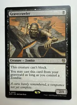 MTG - Gravecrawler - DRC 0043 - Commander: Aetherdrift - Rare - Magic - Image 1