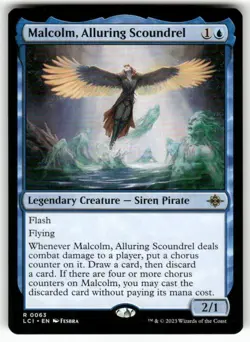 Malcolm, Alluring Scoundrel 63 NM MTG The Lost Caverns of Ixalan Magic - Image 1
