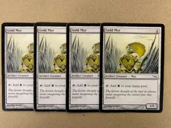 MTG 4x Gold Myr # 180 Mirrodin Pauper Modern Magic the Gathering x4 HP - Image 1