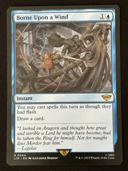1x MTG Borne Upon a Wind - The Lord of the Rings (LTR) #44 - Magic the Gathering - Image 1