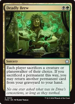 DEADLY BREW x4 mtg NM-M Foundations 4 Unc - Image 1