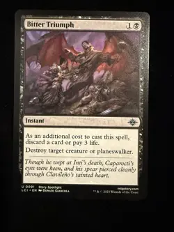 Bitter Triumph 91 MTG Lost Caverns of Ixalan NM Pack Fresh - Image 1