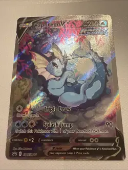 Pokemon TCG Vaporeon V Rapid Strike SWSH181 Promo Full Art Holo - Image 1